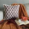 The HomeCentric Autumn Throw Pillow Covers Brown 20"x20" (50x50 cm) Jacquard Animal Pattern, Lace Pillow Case for Sofa Chouch, Hotels, Living, Bed Room, Animal Modern Style - Cozy Critters view 2