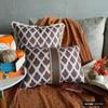 The HomeCentric Autumn Throw Pillow Covers Brown 20"x20" (50x50 cm) Jacquard Animal Pattern, Lace Pillow Case for Sofa Chouch, Hotels, Living, Bed Room, Animal Modern Style - Cozy Critters view 3