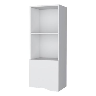 FM FURNITURE Pima Wall Cabinet in Melamine with one Door White