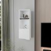 FM FURNITURE Pima Wall Cabinet in Melamine with one Door White view 2