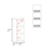 FM FURNITURE Pima Wall Cabinet in Melamine with one Door White view 3