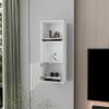 FM FURNITURE Pima Wall Cabinet in Melamine with one Door White view 4