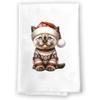 Adorable Christmas Kitchen Hand Towel | Color point Shorthair | Pet Animal Lover Gifts view 1