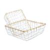 BUTIFULSIC 2pcs Iron Wire Basket for Storage Organizing Space Saving Xmas view 1