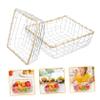 BUTIFULSIC 2pcs Iron Wire Basket for Storage Organizing Space Saving Xmas view 2