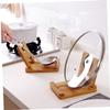 BIUDECO Bamboo Pot Lid Storage Rack Multipurpose Kitchen Organizer for Utensils Easy to Clean and for Keeping Your Kitchen Tidy view 4