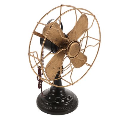 MERRYHAPY Vintage Fan Decor Iron Craft Vintage Fan Model Ornament Retro Table Fan Model