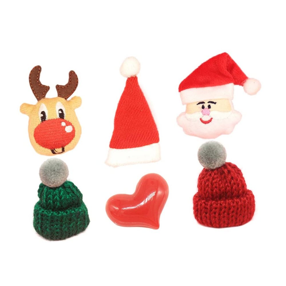 OKUMEYR Plush Christmas Clothing Shoes Hats 30pcs DIY Decorations Accessories Random Style