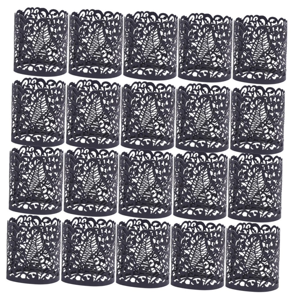 TOPPERFUN Electronic Candle Lampshade Set 20pcs Paper Wrapper for Tea Lights Birthday Decorative Lampshade