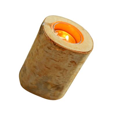 RORPOIR Wood Trunk Candle Holder Unique Birch Wood Candlestick for Decorative Home Accent Tea Light Holder for Weddings Parties and Cozy Moments