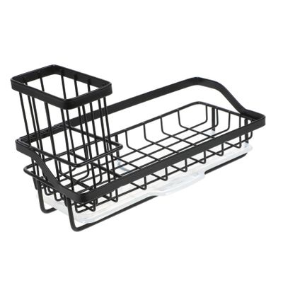 COLLBATH Kitchen Sponge Holder for Sink Dishcloth Storage Rack Draining Rack Organizer for Countertop Space-Saving Sponge and Brush Storage