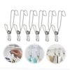 ANDRESLAD 6pcs Stainless Steel Multi-Function Towel Clips Non-Slip Windproof Sock Clip for Hanging Clothes Kitchen Bathroom and Office Use and Easy to Install view 2