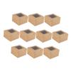 GARVALON 10pcs Kraft Paper Cake Boxes with Window Portable Cookie Packaging for Desserts Baked Goods and Pastries for Parties and Events view 1
