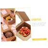 GARVALON 10pcs Kraft Paper Cake Boxes with Window Portable Cookie Packaging for Desserts Baked Goods and Pastries for Parties and Events view 3