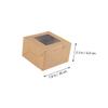 GARVALON 10pcs Kraft Paper Cake Boxes with Window Portable Cookie Packaging for Desserts Baked Goods and Pastries for Parties and Events view 4