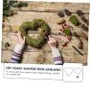 HOOTNEE DIY Hanging Wreath Frame Metal Wreath Form Heart Shape Wire Frame for Craft view 2