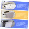 MOLUCKFU Stainless Steel Towel Rack Over The Door Rack Chrome Paper Towel Holder view 2