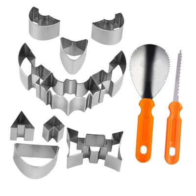 Unomor 1set Pumpkin Carving Tools Kit Stencils for Halloween Decoration and Easy to Use for Creative Pumpkin Expressions