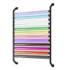 12 Roll Wall Mount Vinyl Roll Storage Organizer, Large Sign/Car Color Change Wrap/Car Window Film/Wallpaper/Fabric Roll Holder, Commercial Metal Display Rack, Height 63 Inches(Black) view 1