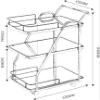 KEPIUAAF Bar Cart, Home Bar Hotel Serving Cart Wine Cart - 3 Tiers Kitchen Car Shelf Utility/Service Cart Stainless Steel Kitchen Storage Trolley Hotel Restaurant Serving Catering Train Cafe Trolley view 2