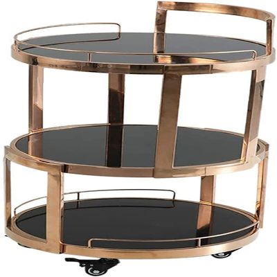 KEPIUAAF Bar Cart, Home Bar Hotel Serving Cart Wine Cart - Kitchen Storage Trolley Kitchen Trolley Cart 3 Tier Bar Cart Drinks Trolley,Kitchen Serving Trolley Storage with Wheel,Tea Cart