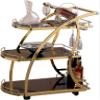 KEPIUAAF Bar Cart, Home Bar Hotel Serving Cart Wine Cart - 3 Tier Serving Trolley Serving Cart Trolley Universal Castors with Brakes Kitchen Cart Sturdy Rolling Cart for Home, KitchenLiving Room view 1