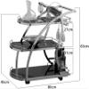 KEPIUAAF Bar Cart, Home Bar Hotel Serving Cart Wine Cart - 3 Tier Serving Trolley Serving Cart Trolley Universal Castors with Brakes Kitchen Cart Sturdy Rolling Cart for Home, KitchenLiving Room view 2