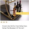 KEPIUAAF Bar Cart, Home Bar Hotel Serving Cart Wine Cart - 3 Tier Serving Trolley Serving Cart Trolley Universal Castors with Brakes Kitchen Cart Sturdy Rolling Cart for Home, KitchenLiving Room view 4