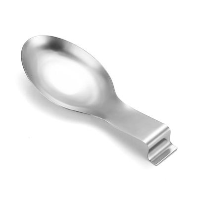 WHIERGGIN Silverware Set, 1/4/6/8/10/12 Pieces Stainless Steel Spoon Tray Hot Pot Spoon Tray Spoon Rack Hotel Restaurant Kitchenware Bracket Spoon(Silver,10 Pieces)