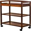 KEPIUAAF Bar Cart, Home Bar Hotel Serving Cart Wine Cart - Serving Trolley Kitchen Trolley Storage Trolley Mobile Kitchen Cart Bar Cart for Home Industrial Kitchen Rolling(Brown) view 1