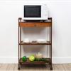 KEPIUAAF Bar Cart, Home Bar Hotel Serving Cart Wine Cart - Serving Trolley Kitchen Trolley Storage Trolley Mobile Kitchen Cart Bar Cart for Home Industrial Kitchen Rolling(Brown) view 4