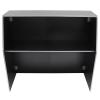 DONNGYZ 4' Portable Folding Event Bar with Shelves, Mobile Laminate Bartender Station for Parties and Events - Black & White Edge view 4