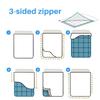 3 Side Zipper Duvet Cover Set Twin Size - Unique Design Microfiber Duvet Cover Set with 3 Sided Zipper Closure, 3 PCS Twin Size Duvet Cover (68"x90") & 1 Pillow Cases(20"x26"), Hot Pink view 4