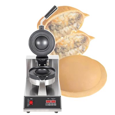 1300W Egg Burger Machine,With Led Digital Display,Stainless Steel Non-Stick Electric Burger Maker,With 180 Rotating Handle,110V