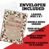 Amanda Creation Christmas Invitations with Envelopes  Eat Drink & Be Merry Kraft Polka Dot, 4 Pack 5x7 Double Sided Fill-In Invite Cards with Four White Envelopes Perfect for Holiday Parties view 3