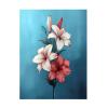 Trademark Fine Art - 'Abstract Pink And Blue White' Canvas Art - 19x14 view 2