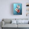Trademark Fine Art - 'Abstract Pink And Blue White' Canvas Art - 19x14 view 3