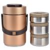 Mumusuki Vacuum Insulated Food Jar, Portable 3 Layers Stainless Steel Leakproof Lunch Box with Comfortable Handle for Work Travel Picnic Outdoor view 1