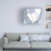 Trademark Fine Art Canvas Wall Art - Line and Brush 'Textured Inks Blues Alcohol' Wall Art for Living Room, Bedroom, or Office Dcor view 2