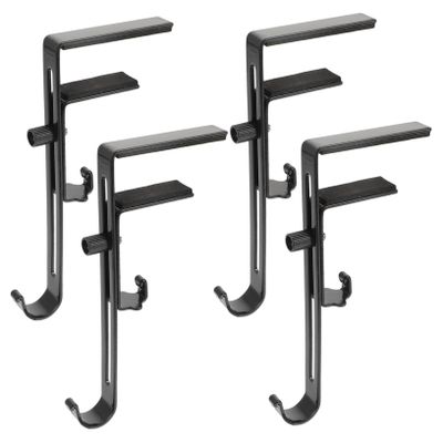CORHAD Fireplace Stocking Hook 4 Pcs Iron Black for Xmas Decoration