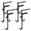 CORHAD Fireplace Stocking Hook 4 Pcs Iron Black for Xmas Decoration view 1