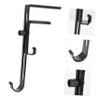 CORHAD Fireplace Stocking Hook 4 Pcs Iron Black for Xmas Decoration view 4
