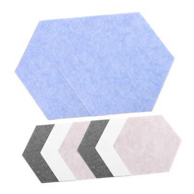 OHPHCALL Hexagon Felt Tiles 8 Pack Self-Adhesive Wall Decor Office Classroom Home Memo Pad