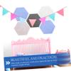 OHPHCALL Hexagon Felt Tiles 8 Pack Self-Adhesive Wall Decor Office Classroom Home Memo Pad view 4