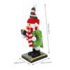 PRETYZOOM Christmas Snowman Nutcracker Ornament Wooden Nutcracker Figurine Cute Xmas Table Decor Holiday Decoration for Parties Weddings Engagements More view 3