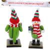 PRETYZOOM Christmas Snowman Nutcracker Ornament Wooden Nutcracker Figurine Cute Xmas Table Decor Holiday Decoration for Parties Weddings Engagements More view 4