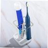 CAXUSD Stainless Steel Toothbrush Holder with Resin Base Creative Multi-Function Organizer for Electric Toothbrushes and Makeup Brushes Easy to Clean Bathroom Storage view 2