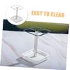 CAXUSD Stainless Steel Toothbrush Holder with Resin Base Creative Multi-Function Organizer for Electric Toothbrushes and Makeup Brushes Easy to Clean Bathroom Storage view 3