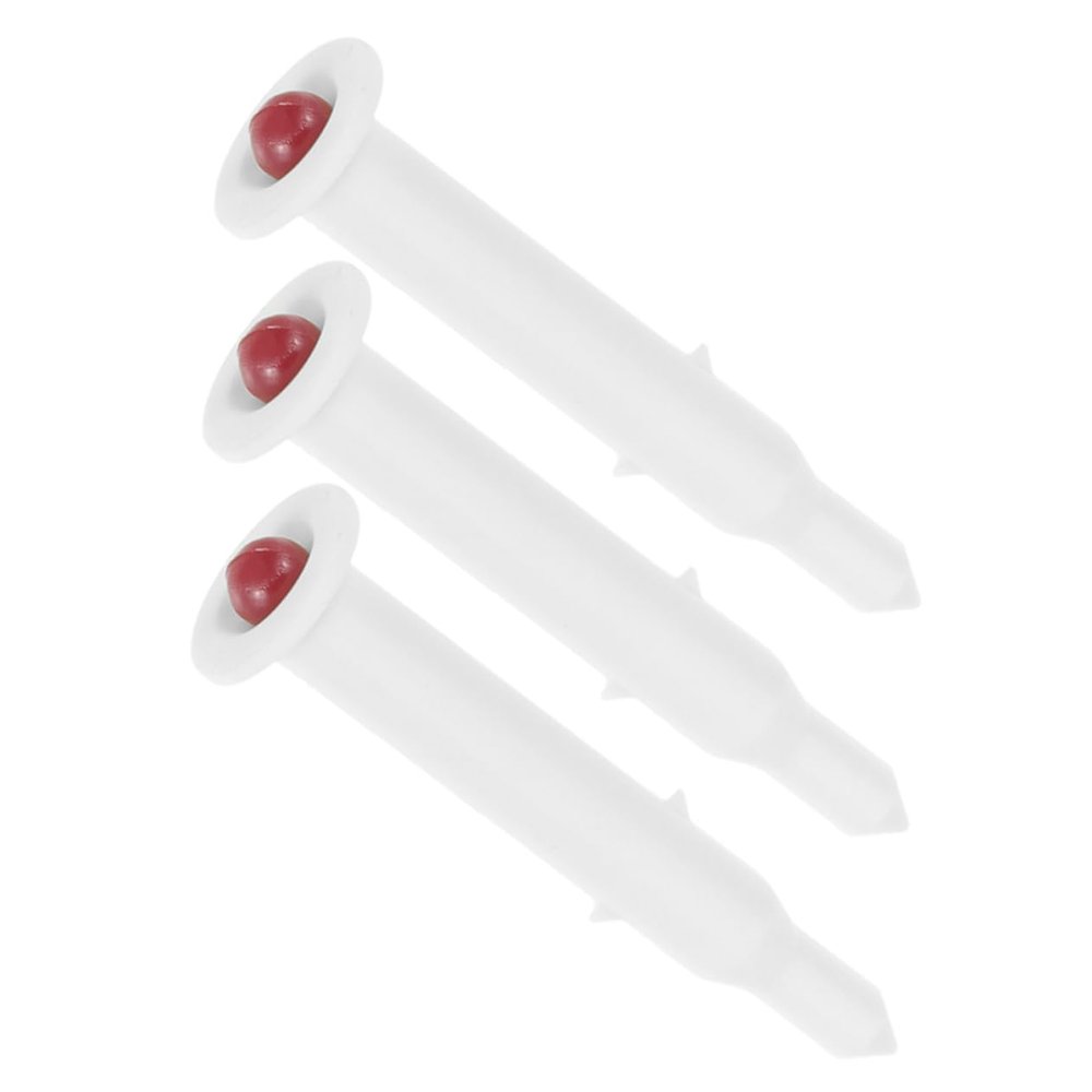 3 Pcs Pop Out Meat Thermometer Nylon Stainless Steel White