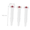 3 Pcs Pop Out Meat Thermometer Nylon Stainless Steel White view 2